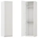 Шкаф распашной Байонна белый 60х232,2х54,5 с 2 полками и 2 штангами ЛДСП каркас белый